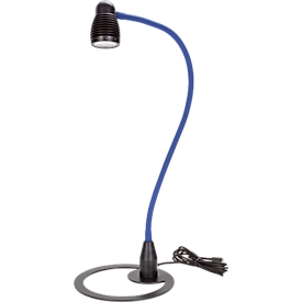 Bauer & Böcker Satelite LED tafellamp, 4,5 W, 490 lm, 3000 K, dimbaar, kantelbaar, L 750 mm, aluminium, zwart-blauw