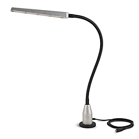 Bauer &amp; Bücker LED werklamp Silhouette, 10 W, 960 lm, 2700-5500 K, kantelbaar, gebarenbediening, dimbaar, magnetische voet, IP65, L 750 mm, aluminium, grijs-zwart