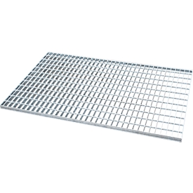 Bauer caillebotis pour bacs de rétention en inox type VAW-2, jusqu'à 1000 kg/m², L 785 × P 1185 × H 30 mm, acier galvanisé à chaud