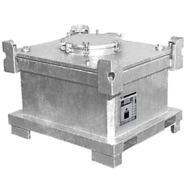 BAUER Duo Container DC 450, sheet steel, hot-dip galvanized, lockable, W 1200 x D 1000 x H 860 mm