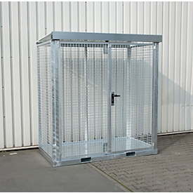 Bauer gasflessencontainer type GFC-E, afsluitbaar, Roosterbodem