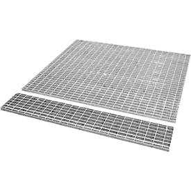 Bauer Gitterrost für Edelstahlauffangwannen Typ VAW-1000, bis 1000 kg/m², B 1435 × T 1435 × H 30 mm, Edelstahl 1.4571