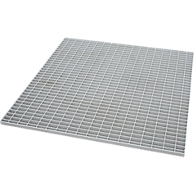 Bauer Gitterrost für Edelstahlauffangwannen Typ VAW-4/A, bis 1000 kg/m², B 1185 × T 1185 × H 30 mm, Edelstahl 1.4571