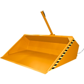 Bauer godet hydraulique pour chariot élévateur DGS 1200, hydraulique pour chariot élévateur, L 1610 x l 2010 x H 1370 mm, 1,2 m³, jusqu'à 1500 kg, acier peint, jaune-orange