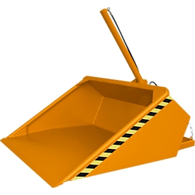 Bauer godet hydraulique pour chariot élévateur DGS 700, hydraulique pour chariot élévateur, L 1610 x l 1210 x H 1370 mm, 0,7 m³, jusqu'à 1000 kg, acier peint, jaune-orange