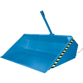 Bauer hydraulische Staplerschaufel DGS 1200, Gabelstaplerhydraulik, L 1610 x B 2010 x H 1370 mm, 1,2 m³, bis 1500 kg, Stahl lackiert, lichtblau