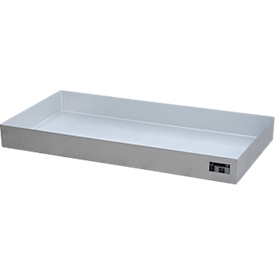 Bauer KGW-P 3 V4A kleine containerbak, voor Euro- en chemiepallets, roestvrij staal, L 1200 x B 800 x H 120 mm, tot 200 kg