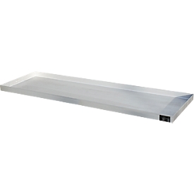 Bauer Kleingebindewanne KGW 5 V4A, ohne Lochblechrost, L 1850 x B 600 x H 60 mm, 60 L, 150 kg, Edelstahl 1.4571, Silber