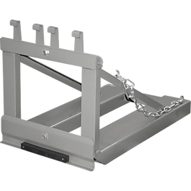 Bauer MH-I afvalverzamelaar, met rubberen aanslag, voor 1x 80- tot 360-L-MGB, L 1030 x B 585 H 680 mm, gelakt, muisgrijs RAL 7005