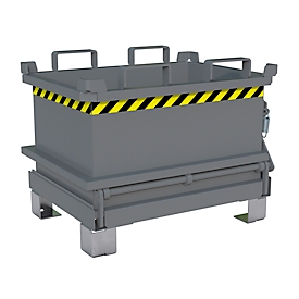Bauer Mini-Klappbodenbehälter MSB 150, B 800 x T 600 x H 625 mm, mausgrau RAL 7005