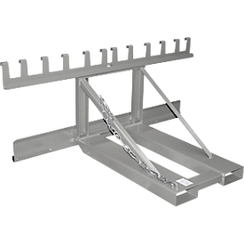 Bauer Mülltonnen-Heber MH-III, mit Gummianschlag, für 3x 80- bis 360-L-MGB, L 1030 x B 1595 x H 680 mm, lackiert, mausgrau RAL 7005