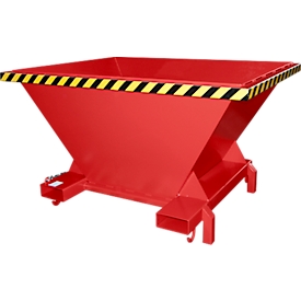 Bauer SBT Befülltrichter, Stahlblech, Stützfüsse, Einfahrtaschen, lackiert, L 1320 x B 1710 x H 990 mm, feuerrot RAL 3000