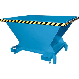 Bauer SBT vultrechter, plaatstaal, steunvoeten, inrijvakken, gelakt, L 1320 x B 1710 x H 990 mm, lichtblauw RAL 5012