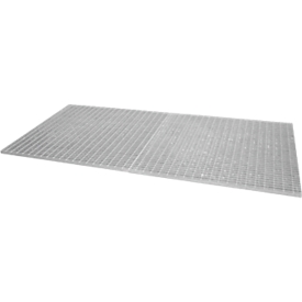 Bauer Set de caillebotis pour bacs de rétention en inox type VAW-1000-2, jusqu'à 1000 kg/m², L 2630 × P 1280 × H 30 mm, inox 1.4571