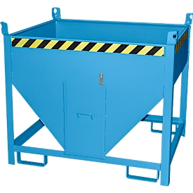 Bauer Silobehälter SGS 50, mit Schieberverschluss, L 1000 x B 1200 x H 1025 mm, 0,5 m³, bis 750 kg, Stahl, Lichtblau