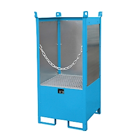 Bauer stapelpallet voor vaten, volume opvangbak 210 L, blauw