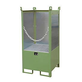 Bauer stapelpallet voor vaten, volume opvangbak 210 L, groen