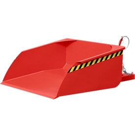 Bauer Staplerschaufel BSI 50, Seilzug-Entriegelung, L 1810 × B 1330 × H 710 mm, 0,5 m³, bis 750 kg, Stahl lackiert, feuerrot