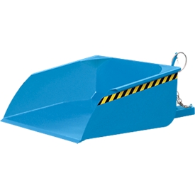 Bauer Staplerschaufel BSI 75, Seilzug-Entriegelung, L 1810 × B 1330 × H 710 mm, 0,75 m³, bis 1000 kg, Stahl lackiert, lichtblau