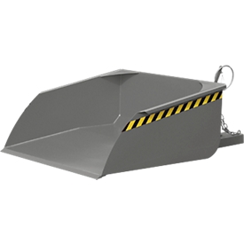 Bauer Staplerschaufel BSI 75, Seilzug-Entriegelung, L 1810 × B 1330 × H 710 mm, 0,75 m³, bis 1000 kg, Stahl lackiert, mausgrau