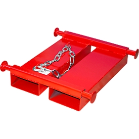 Bauer Traverse pour big bags TBB-E, pour chariot élévateur, L 650 x l 610 x H 145 mm, jusqu'à 1000 kg, acier, rouge feu