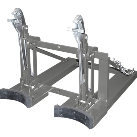 Bauer vatenheffer RS-II/91, voor vorkheftruck, 2 x 200/220 l vaten, L 1185 x B 940 x H 925 mm, tot 1600 kg, staal, muisgrijs