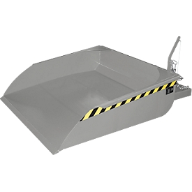 Bauer vorkheftruckbak BSI 50, kabelontgrendeling, L 1810 × B 1330 × H 710 mm, 0,5 m³, tot 750 kg, staal gelakt, muisgrijs