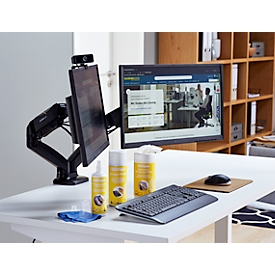 Beeldschermreinigingsspray Schäfer Shop Select, voor beeldschermen & computeraccessoires, antistatisch, streep- en alcoholvrij, met microvezeldoek, 250 ml