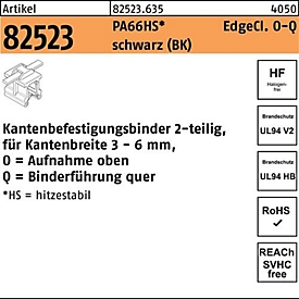 Befestigungsbinder R 8252 3 Edgecl. 4,6x150/35 PA66 HS sw OQ 500St HELLERMANN