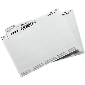 Beletteringsvellen LABEL REFILL, geperforeerd, bedrukbaar, B 200 x H 20 mm, 100 labels