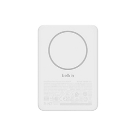 Belkin BoostCharge - Induktive Power Bank - dünn - 5000 mAh - 15 Watt - Fast Charge - 2 Ausgabeanschlussstellen (magnetisch, USB-C)