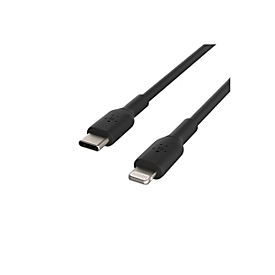 Belkin BoostCharge - Lightning-Kabel - USB-C männlich zu Lightning männlich - 1 m - Schwarz - USB Power Delivery (18W)