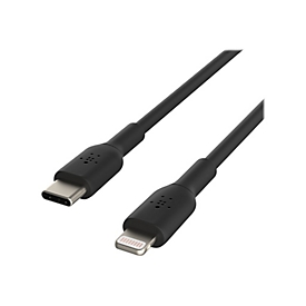 Belkin BoostCharge - Lightning-Kabel - USB-C männlich zu Lightning männlich - 2 m - Schwarz - USB Power Delivery (18W)