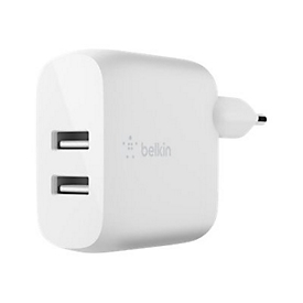 Belkin BoostCharge - Netzteil - 24 Watt - QC 3.0 - 2 Ausgabeanschlussstellen (USB)