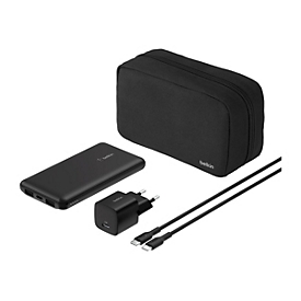 Belkin BoostCharge - Powerbank + AC-Netzteil - 10000 mAh - PD - 3 Ausgabeanschlussstellen (24 pin USB-C, 2 x USB)