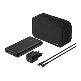 Belkin BoostCharge - Powerbank + AC-Netzteil - 20000 mAh - PD - 3 Ausgabeanschlussstellen (24 pin USB-C, 2 x USB)