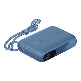 Belkin BoostCharge - Powerbank - mit Display - 10000 mAh - 20 Watt - PD - 2 Ausgabeanschlussstellen (USB-C)