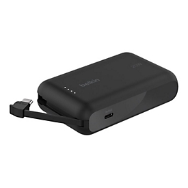 Belkin BoostCharge - Powerbank - mit integriertem Kabel - 10000 mAh - 20 Watt