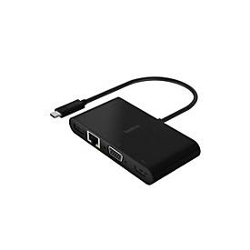 Belkin Multimedia- und Ladeadapter - USB-C - VGA, HDMI - GigE