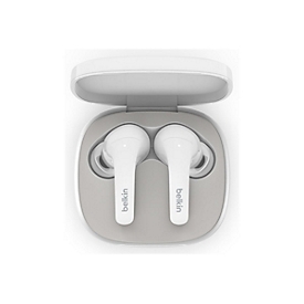 Belkin SoundForm Flow - True Wireless-Kopfhörer mit Mikrofon - im Ohr - Bluetooth - aktive Rauschunterdrückung - weiß