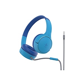 Belkin SoundForm Mini - Kopfhörer mit Mikrofon - On-Ear - kabelgebunden - 3,5 mm Stecker - Blau