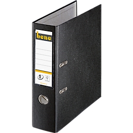 bene briefordner kunststof, zwart, 80 mm rugbreedte