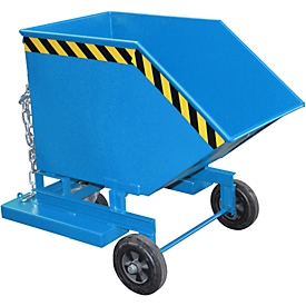 Benne basculante avec roues type KW-ET 250, bleu