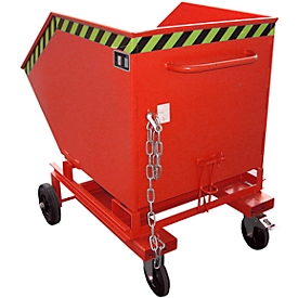 Benne basculante avec roues type KW-ET 600, rouge