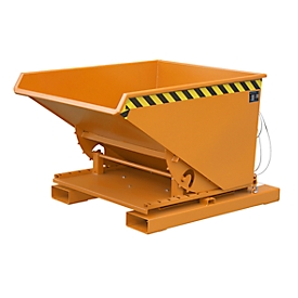 Benne basculante type 3S 600, capacité de charge 1000 kg, avec bascule sur 3 côtés, orange RAL 2000