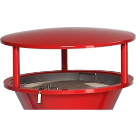 beschermend dak, voor staande asbak, van kunststof, rood