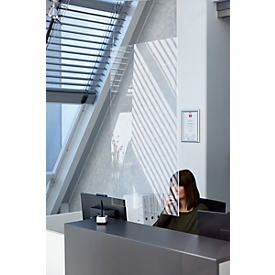 Beschermingswand om op te hangen, kunststof, glashelder, dikte 3 mm, B 650 x H 950 mm, met nylon koord