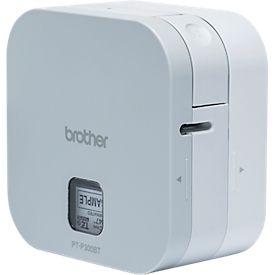 Beschriftungsgerät Brother P-touch Cube, Bluetooth, iOS/Android, 20 mm/Sek., für 3,5/6/9/12 mm Etiketten, inkl. 12 mm TZe-Band, B 112 x T 61 x H 115 mm, weiß