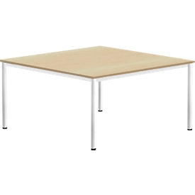 Besprechungstisch BEXXSTAR, Rundrohrfuß, B 1400 x T 1400 x H 740 mm, Buche-Dekor