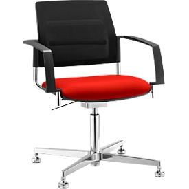 Besucherstuhl SSI Proline Visit S3+, rot/schwarz